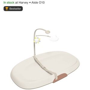 Cream Baby Changing Pad with Mobile